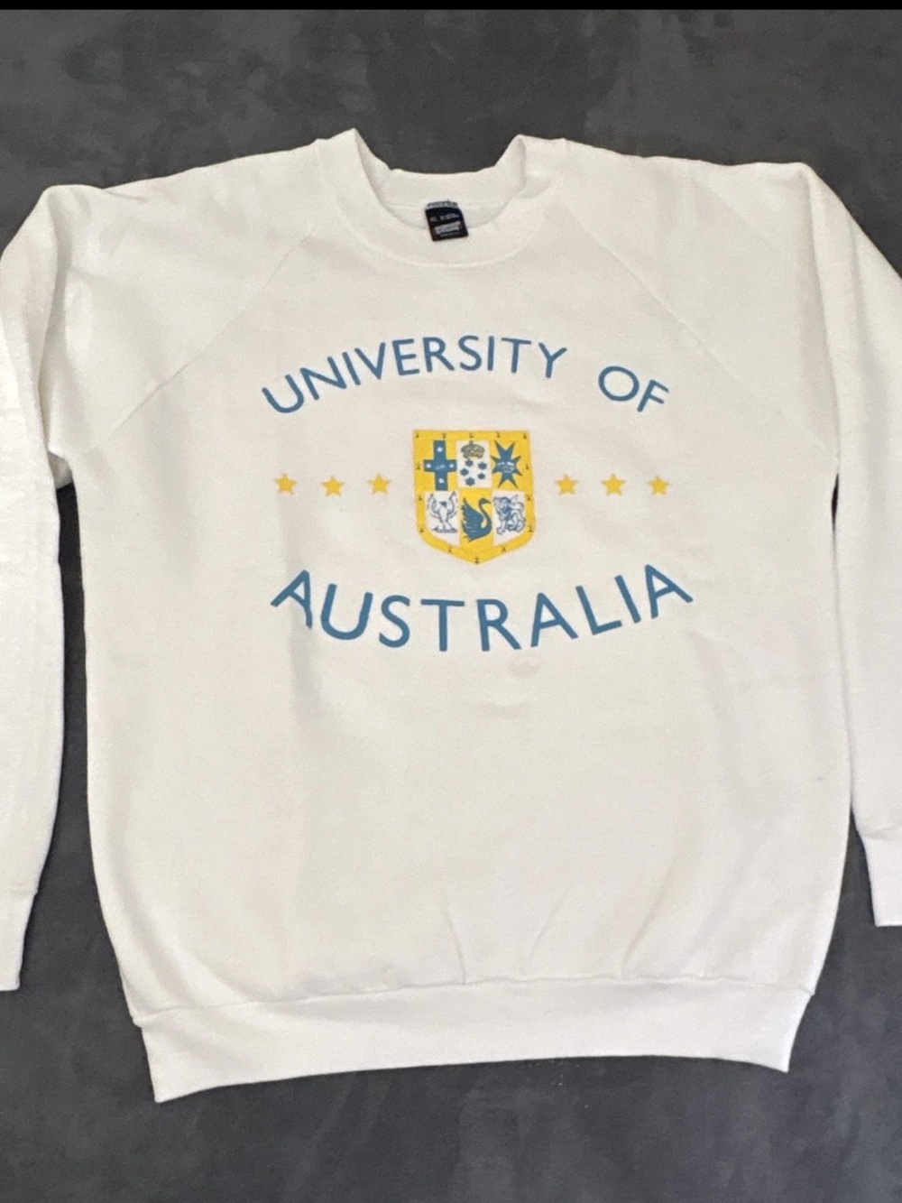 VTG 80's university of Australia sweatshirt. Sz XL